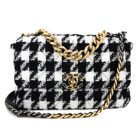 chanel black and white purse